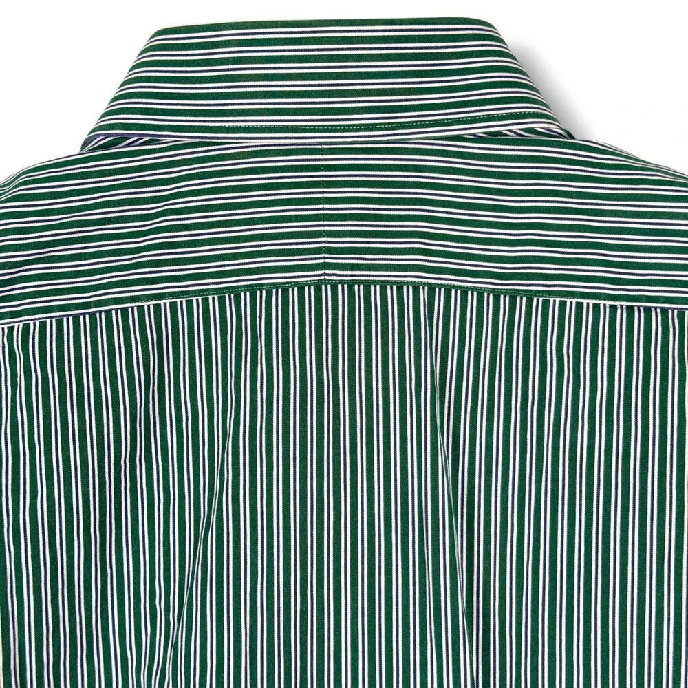 Vintage Polo Ralph Lauren Button Down Men 16.5 L Green Striped Regent Classic